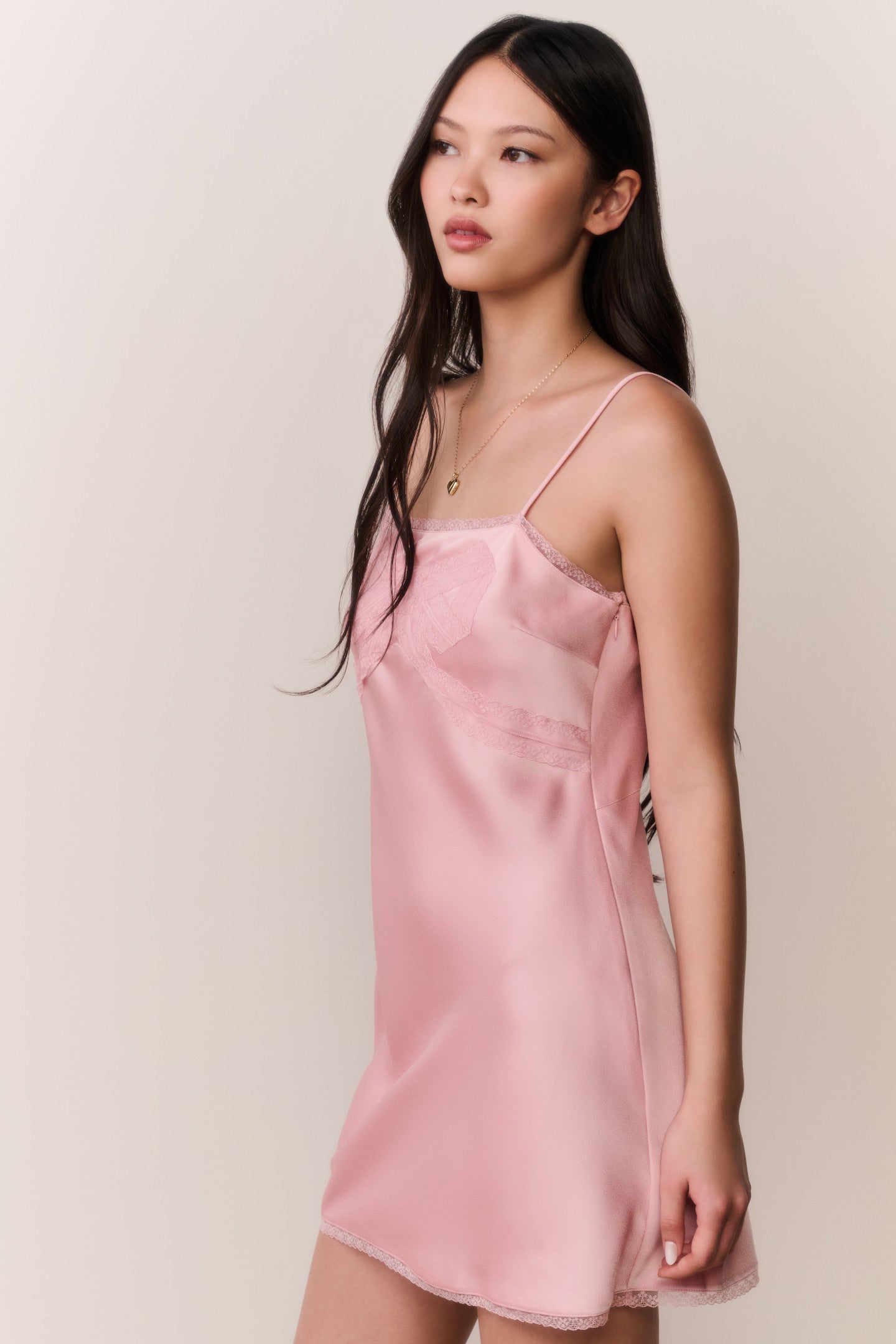 Mirelis Lace Bow Crepe Mini Dress | Loveshackfancy discount