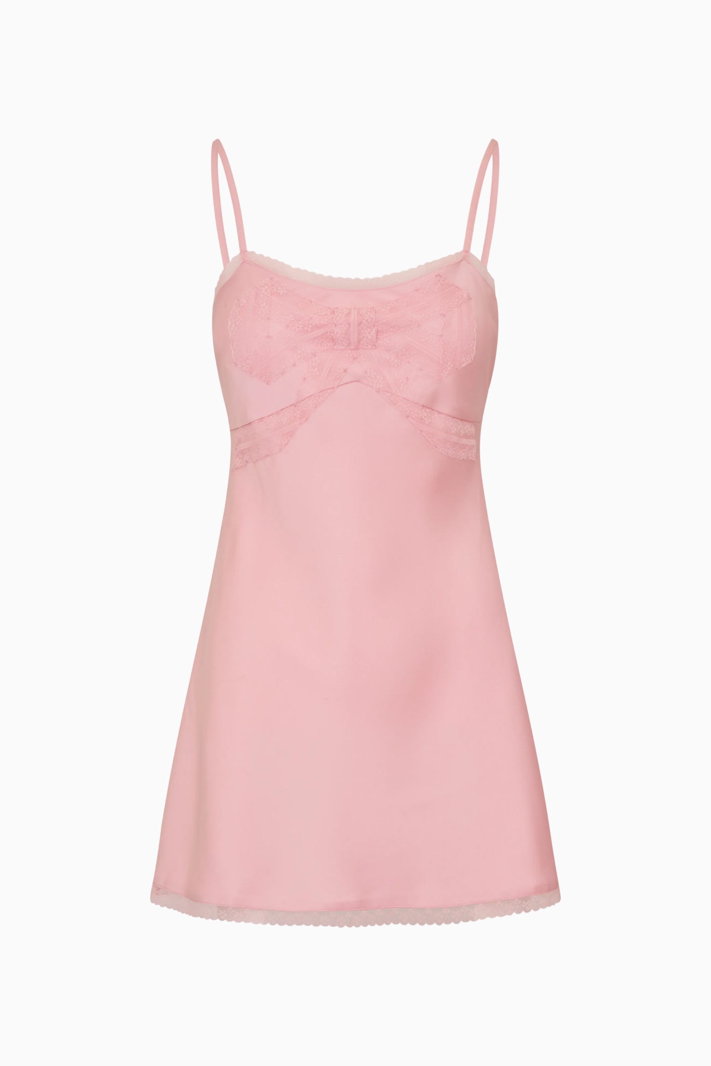 Mirelis Lace Bow Crepe Mini Dress | Loveshackfancy discount