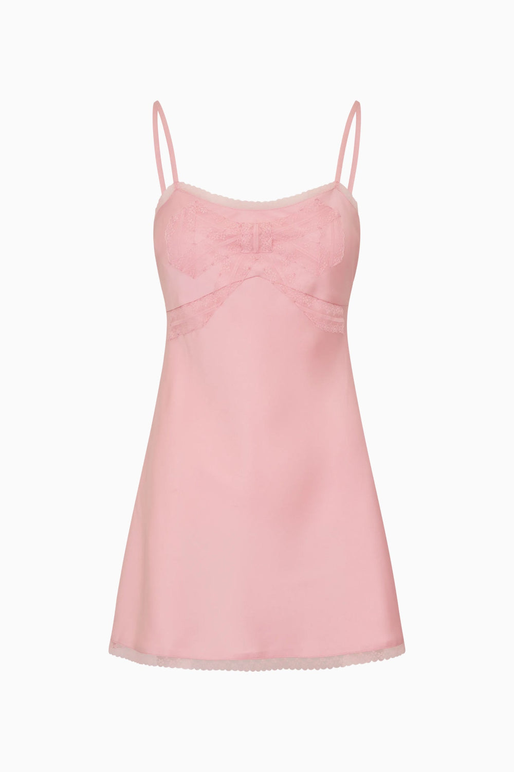 Mirelis Lace Bow Crepe Mini Dress | Loveshackfancy discount