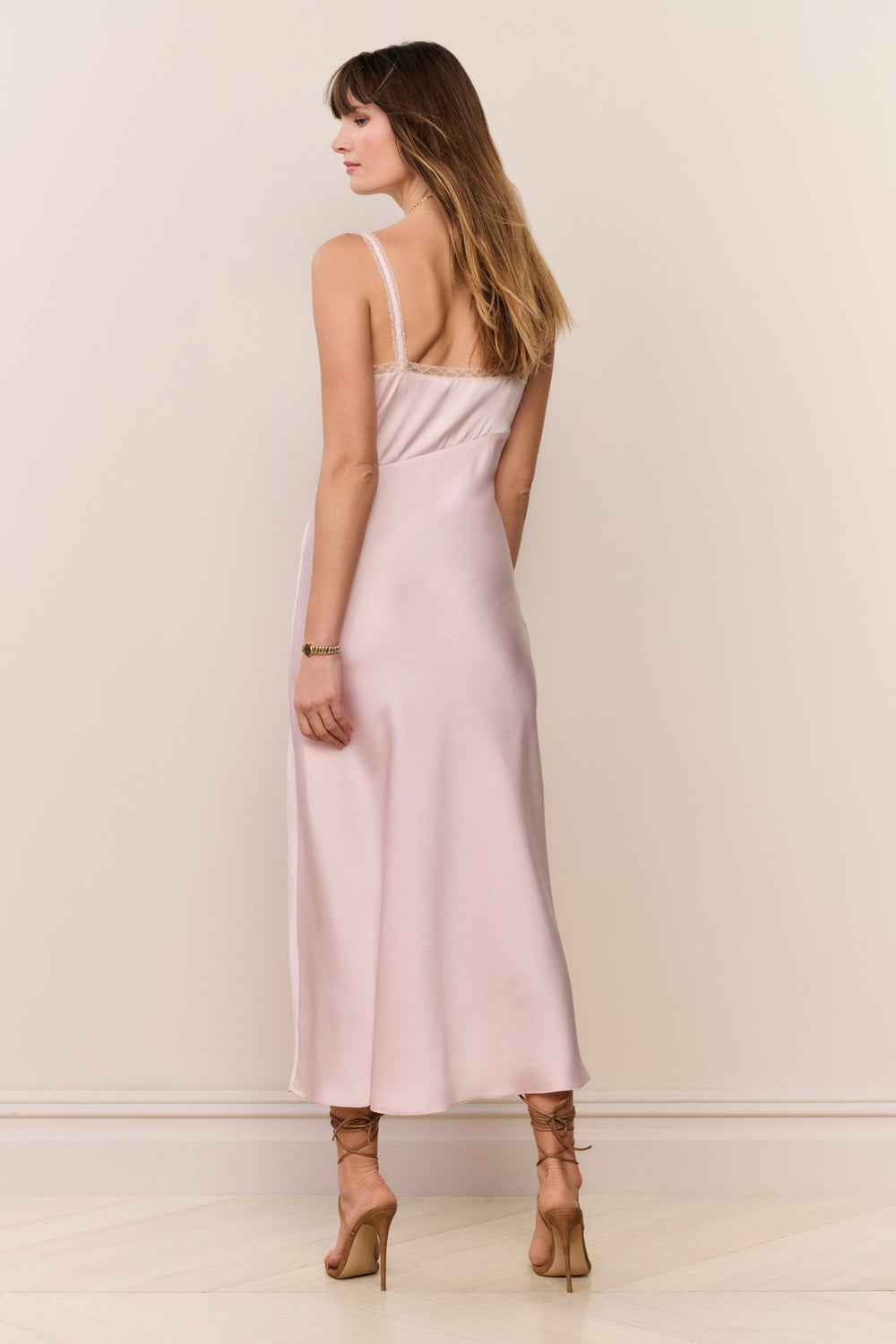 Annabeth Embroidered Satin Midi Dress | Loveshackfancy sale