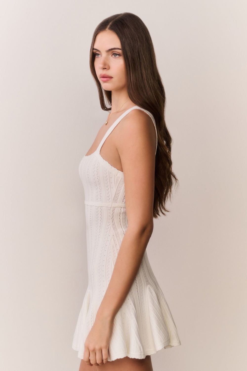 Tabatha Stretch Pointelle Mini Dress | Loveshackfancy on sale