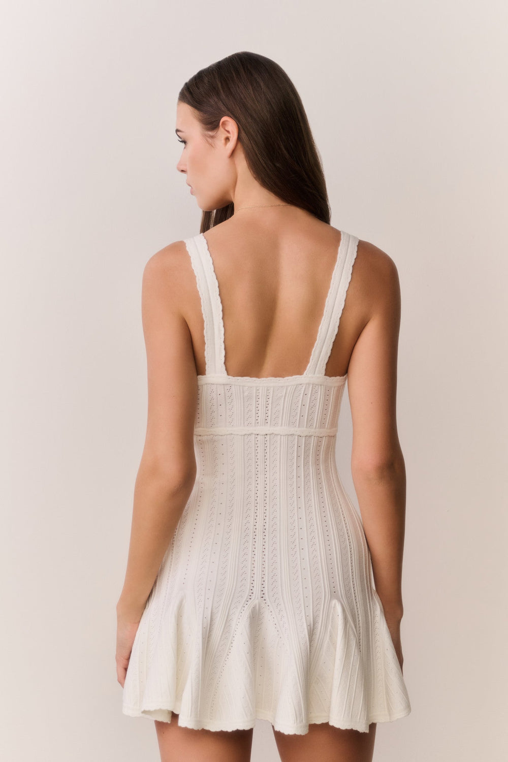 Tabatha Stretch Pointelle Mini Dress | Loveshackfancy on sale