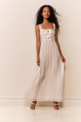 Lovelace Banded Bow Maxi Dress | Loveshackfancy near me