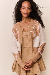 Chrysanthe Suede Eyelet Mini Dress | Loveshackfancy for sale