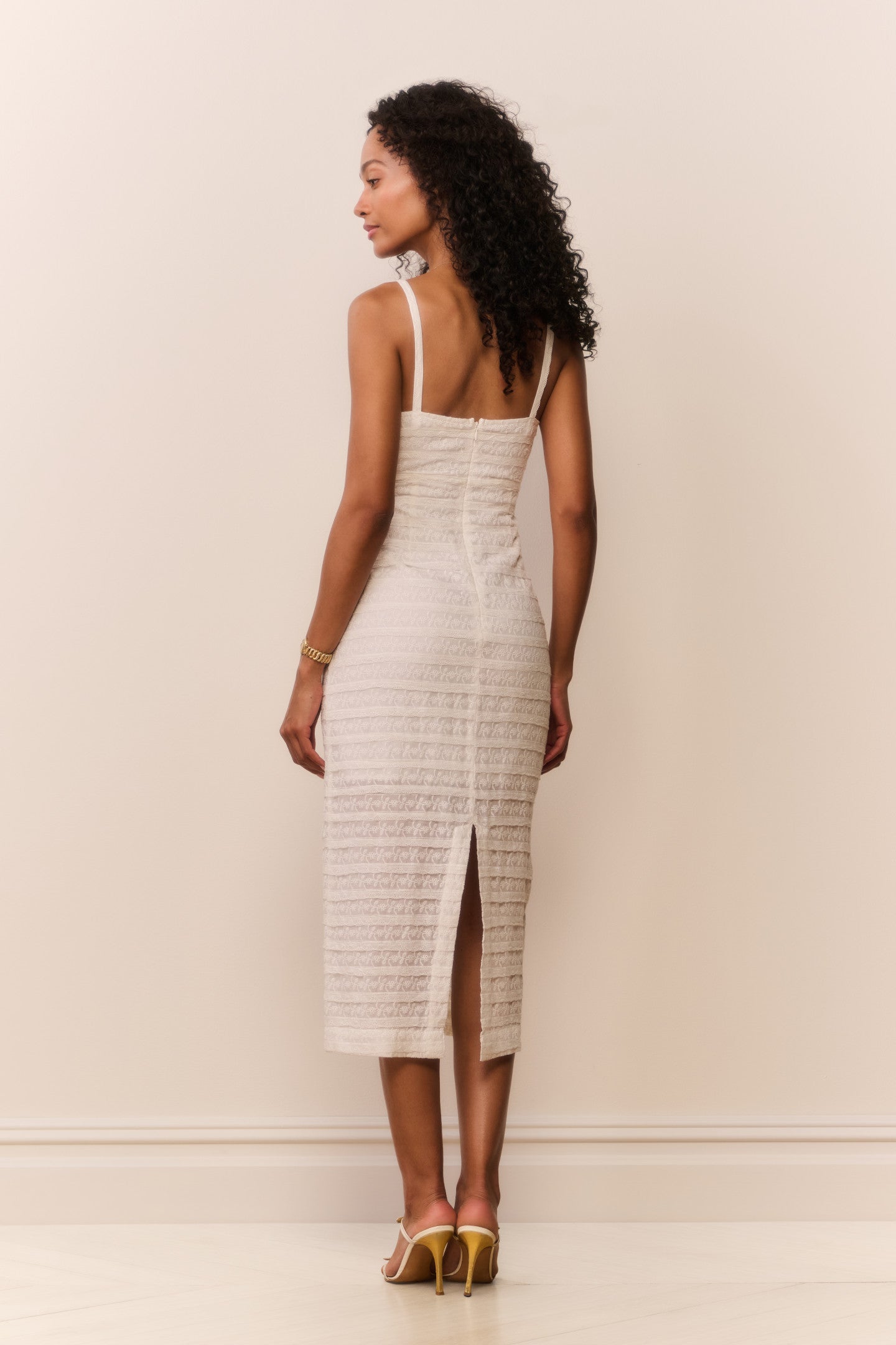 Verna Lace Stripe Midi Dress | Loveshackfancy on sale