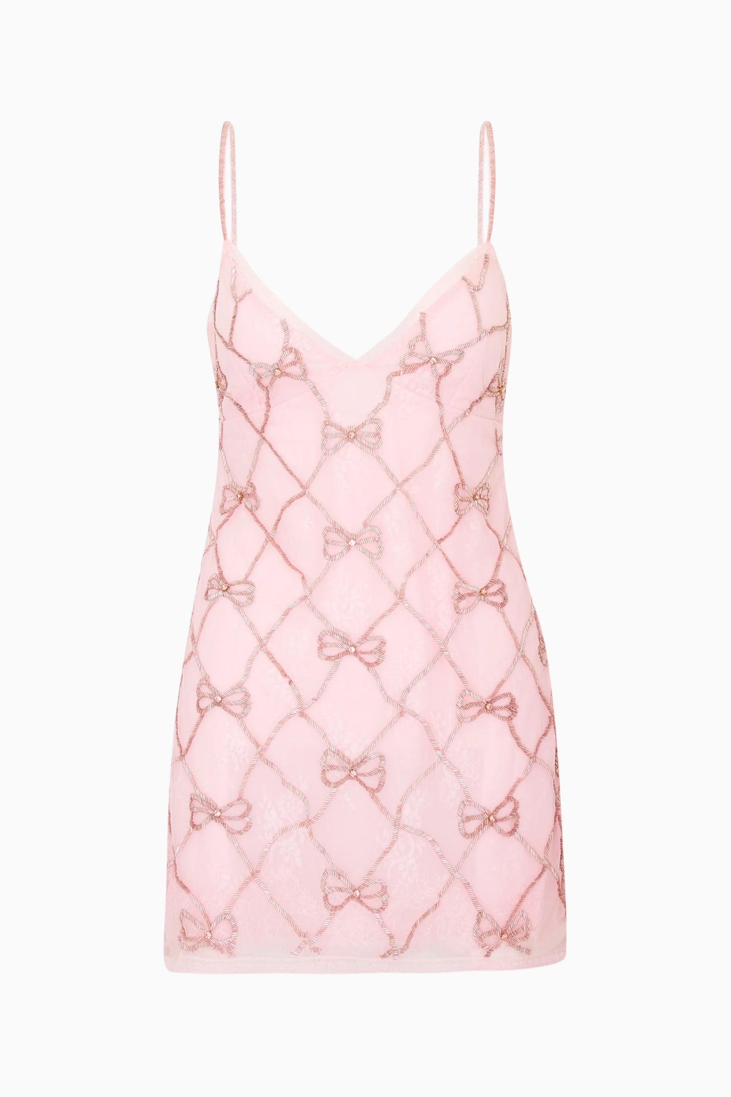 Shella Beaded Bow Mini Dress | Loveshackfancy US