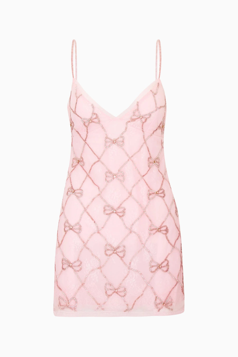 Shella Beaded Bow Mini Dress | Loveshackfancy US