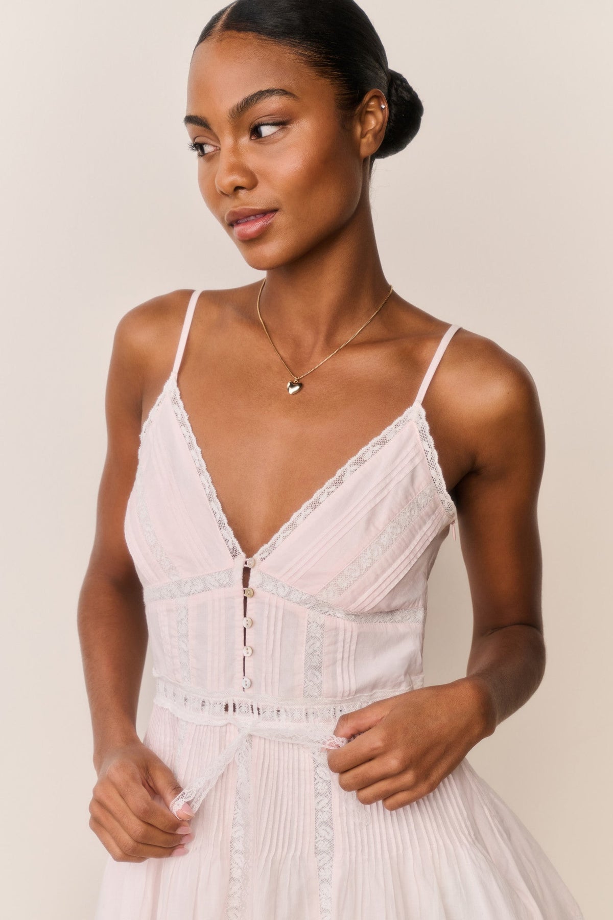 Zirelle Pink Cotton Lace-Trimmed Mini Dress | Loveshackfancy discount