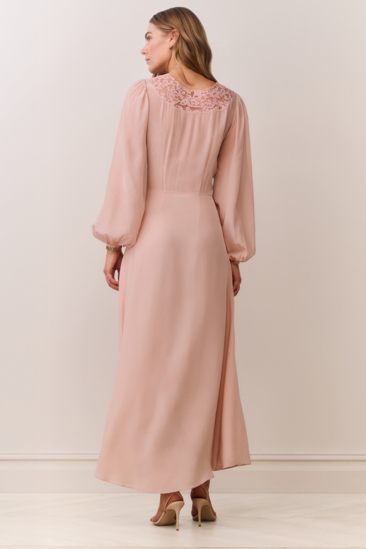 Lina Silk Lace-Trimmed Maxi Dress | Loveshackfancy sale