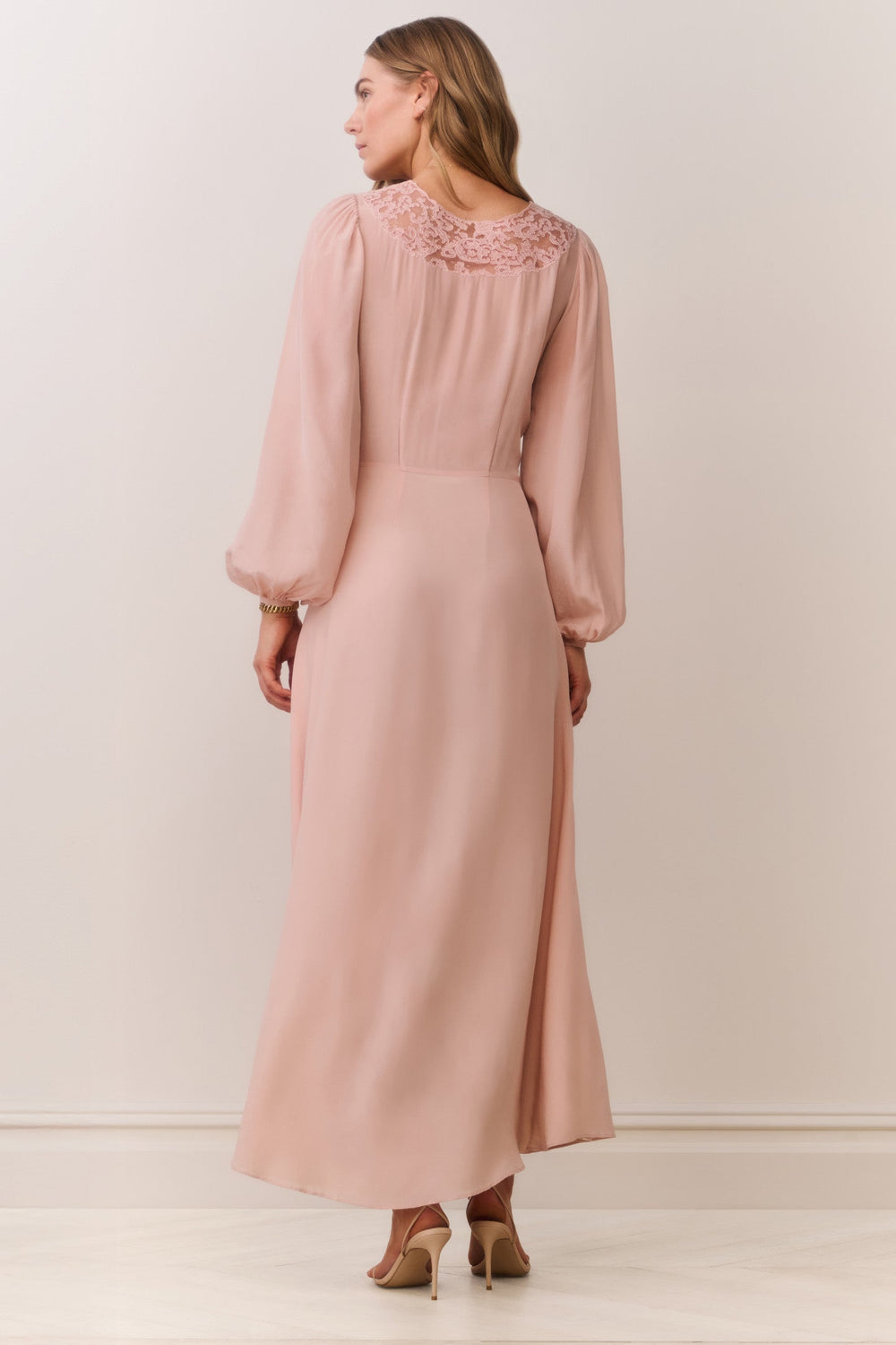 Lina Silk Lace-Trimmed Maxi Dress | Loveshackfancy sale