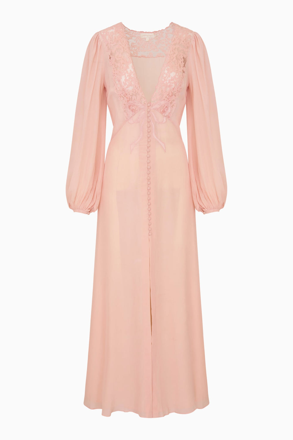 Lina Silk Lace-Trimmed Maxi Dress | Loveshackfancy sale