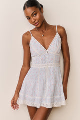 Zirelle Floral Cotton Lace-Trimmed Mini Dress | Loveshackfancy for sale