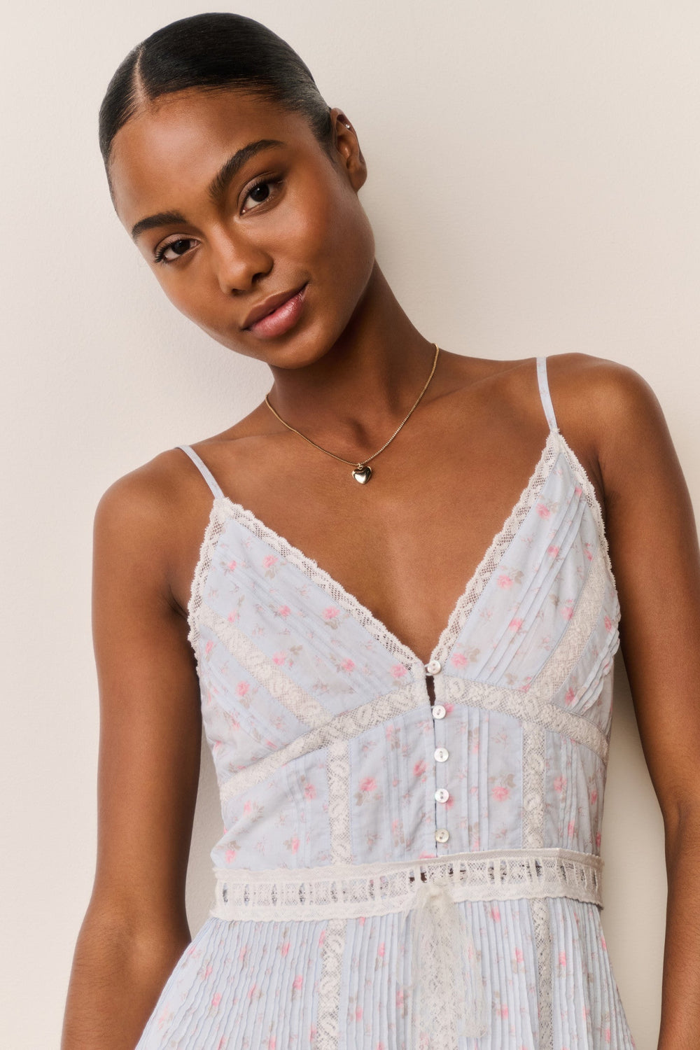 Zirelle Floral Cotton Lace-Trimmed Mini Dress | Loveshackfancy for sale
