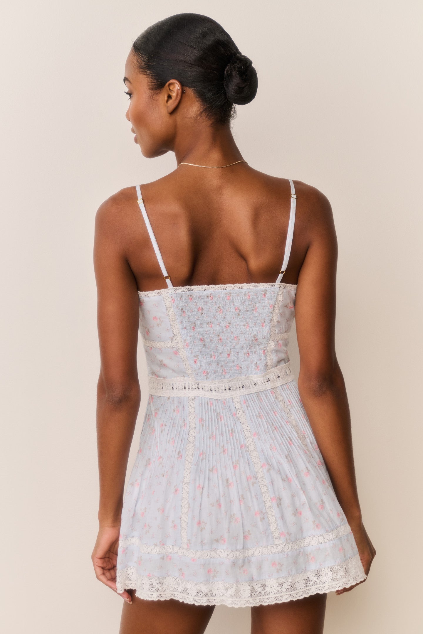 Zirelle Floral Cotton Lace-Trimmed Mini Dress | Loveshackfancy for sale