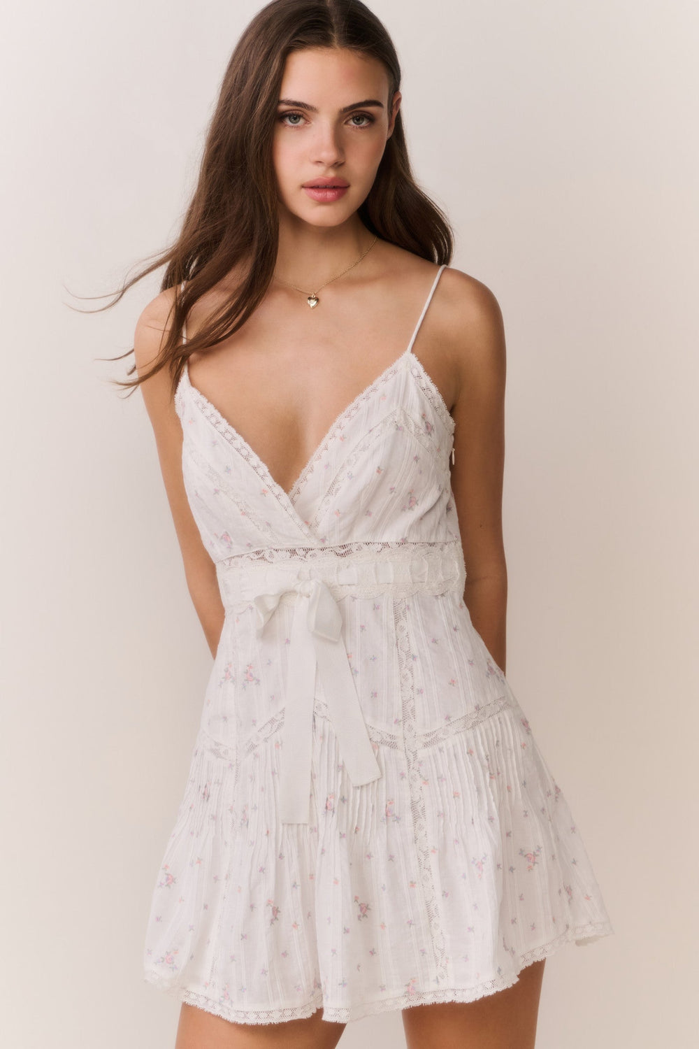 Sibelle Floral Embroidered Cotton Mini Dress | Loveshackfancy on sale