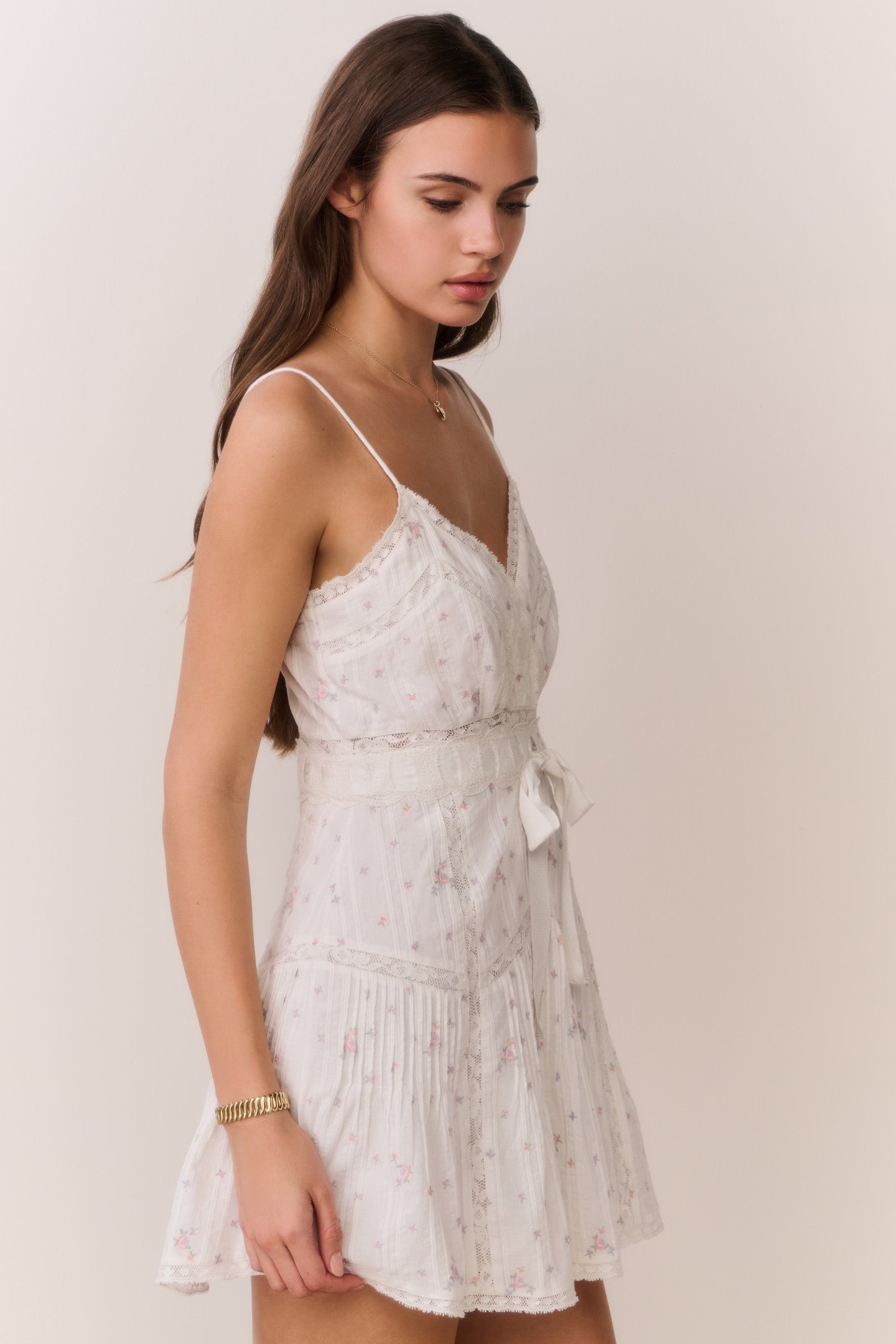 Sibelle Floral Embroidered Cotton Mini Dress | Loveshackfancy on sale