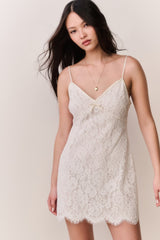 Petaline Lace Mini Dress | Loveshackfancy online