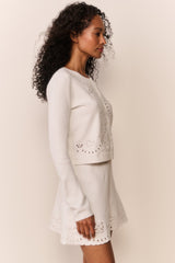 Glindy Knit Bandana Eyelet Mini Skirt | Loveshackfancy outlet