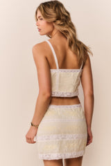 Valerian Cotton Victorian Mini Skirt | Loveshackfancy sale