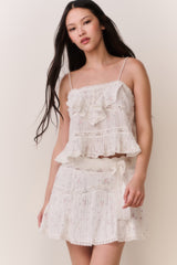 Willia Floral Embroidered Cotton Mini Skirt | Loveshackfancy for sale