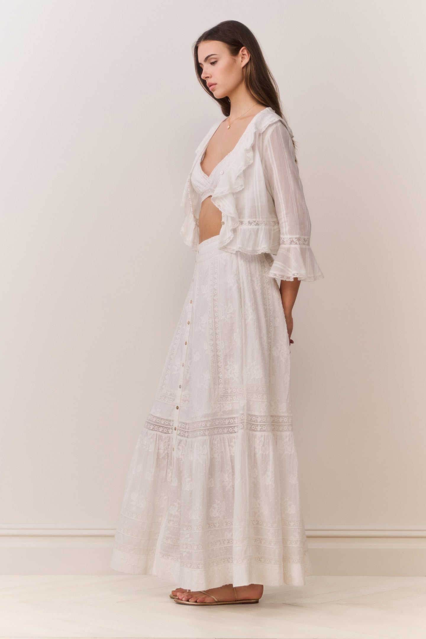 Araminta Cotton Victorian Maxi Skirt | Loveshackfancy US