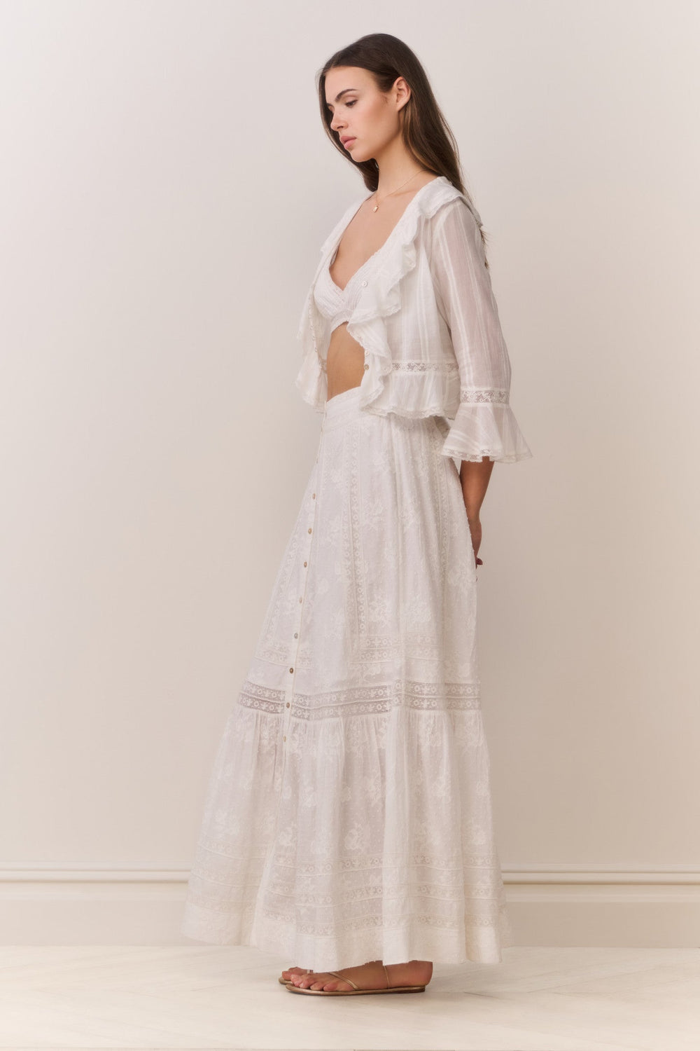 Araminta Cotton Victorian Maxi Skirt | Loveshackfancy US