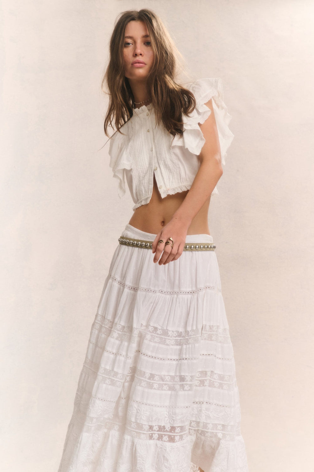 Donna Heritage Midi Skirt | Loveshackfancy for sale