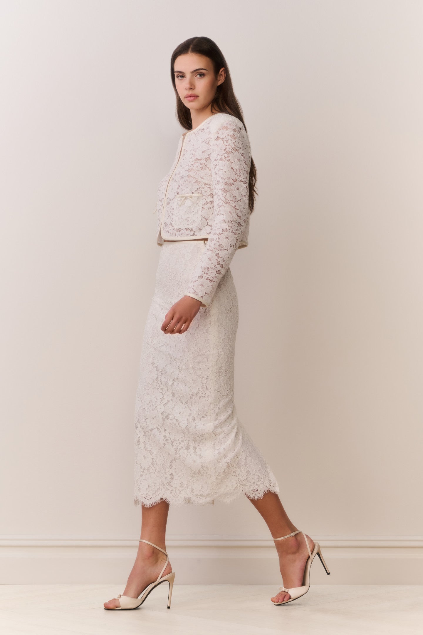 Ilse Lace Midi Pencil Skirt | Loveshackfancy on sale