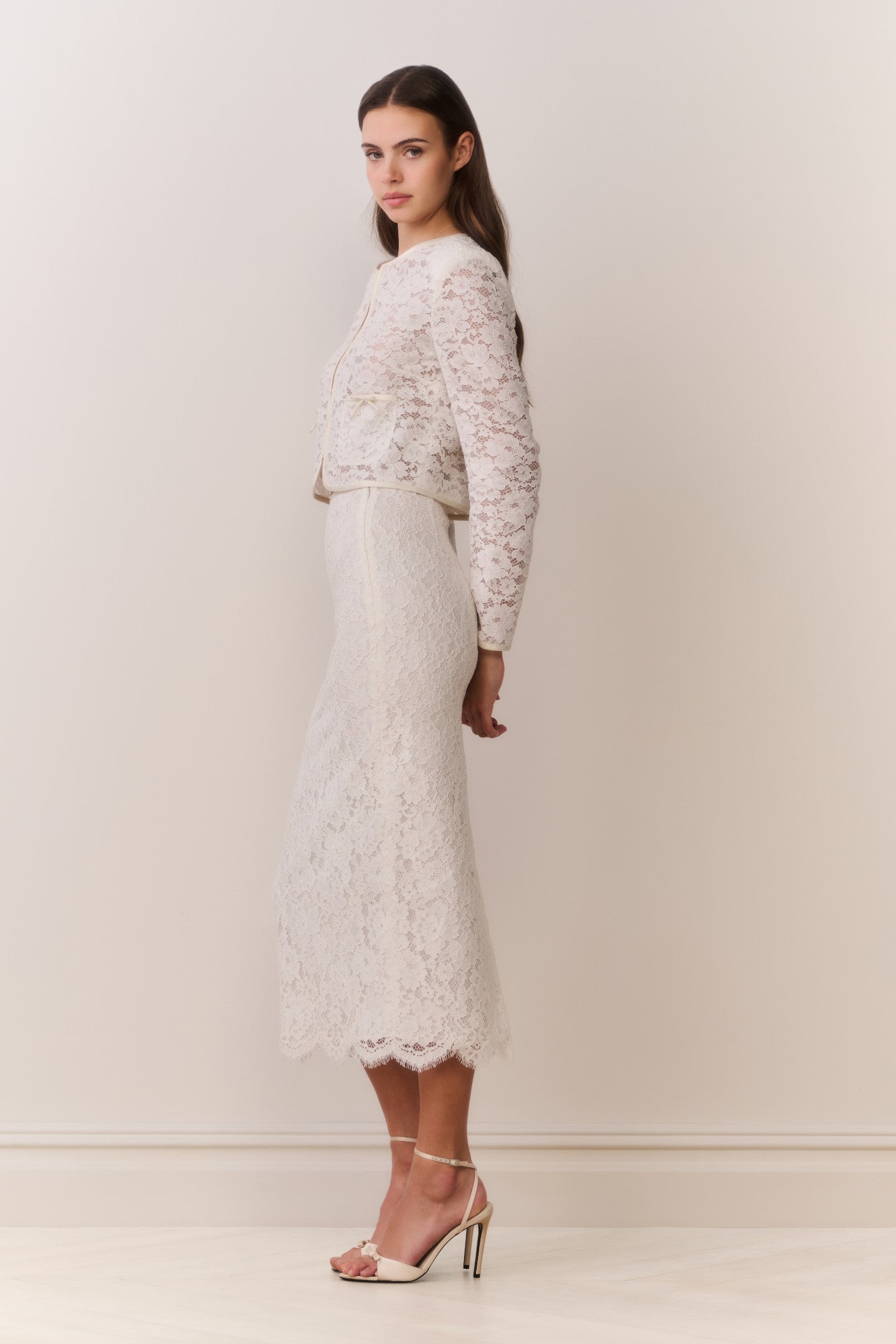 Ilse Lace Midi Pencil Skirt | Loveshackfancy on sale