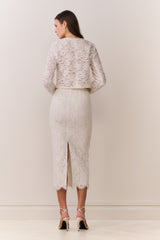 Ilse Lace Midi Pencil Skirt | Loveshackfancy on sale