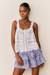 Ruffle Mini Hand-Dyed Skirt | Loveshackfancy for sale