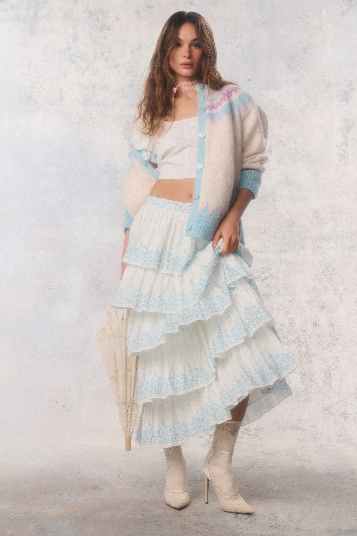 Re-Edition Julieta Cotton Tiered Maxi Skirt | Loveshackfancy discount