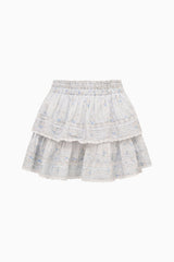 Ruffle Mini Floral Wreath Print Skirt | Loveshackfancy on sale