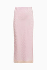Kalo Silk-Blend Bow Jacquard Maxi Skirt | Loveshackfancy US