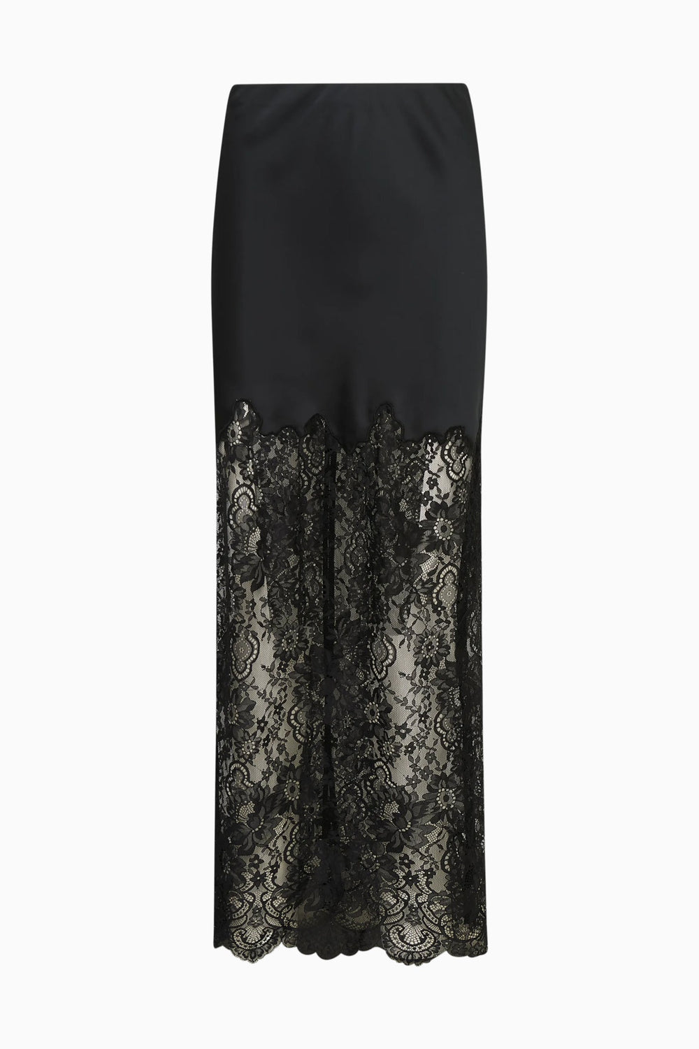 Ilene Satin & Lace Maxi Skirt | Loveshackfancy outlet