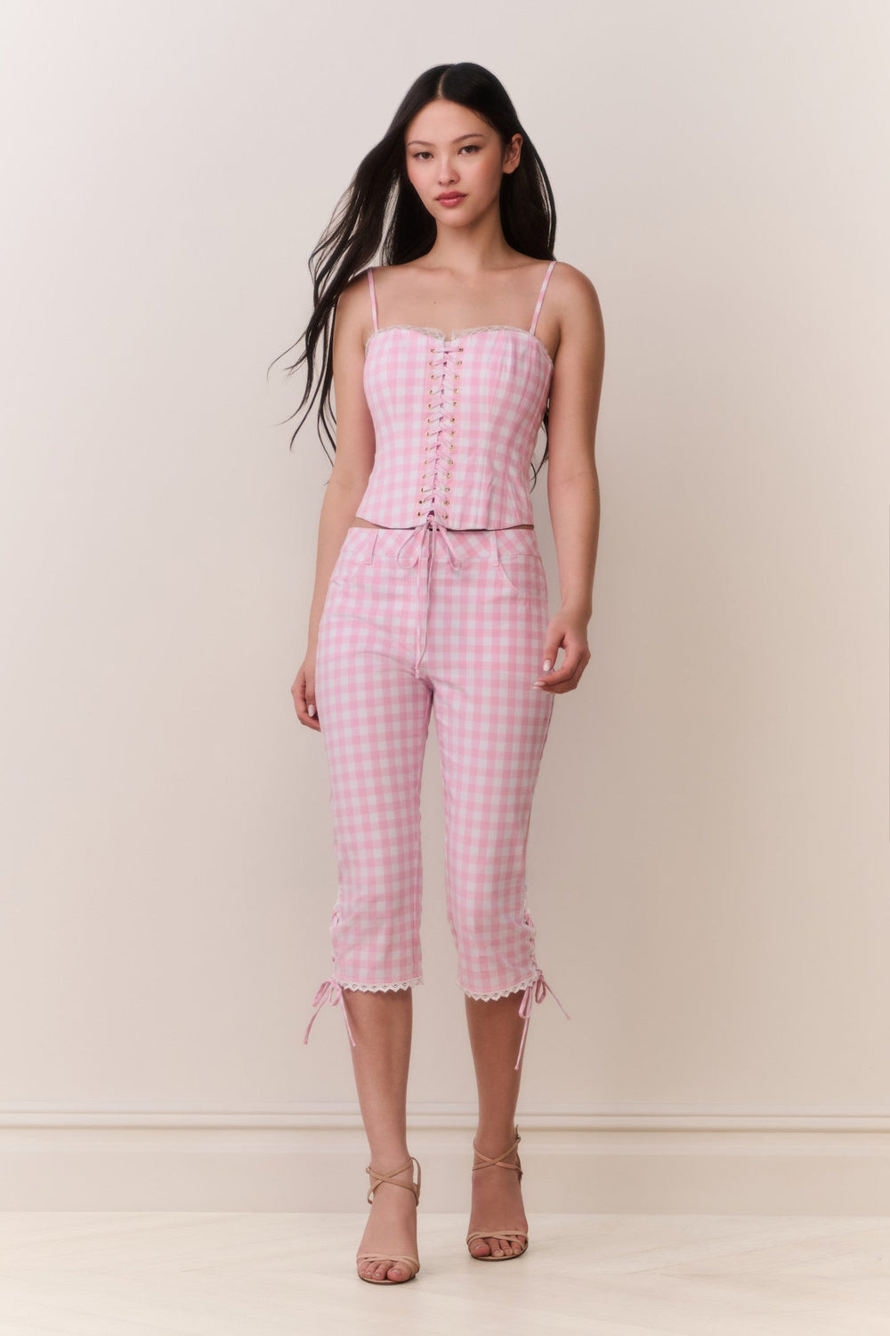 Bensen Cotton Gingham Bustier | Loveshackfancy US