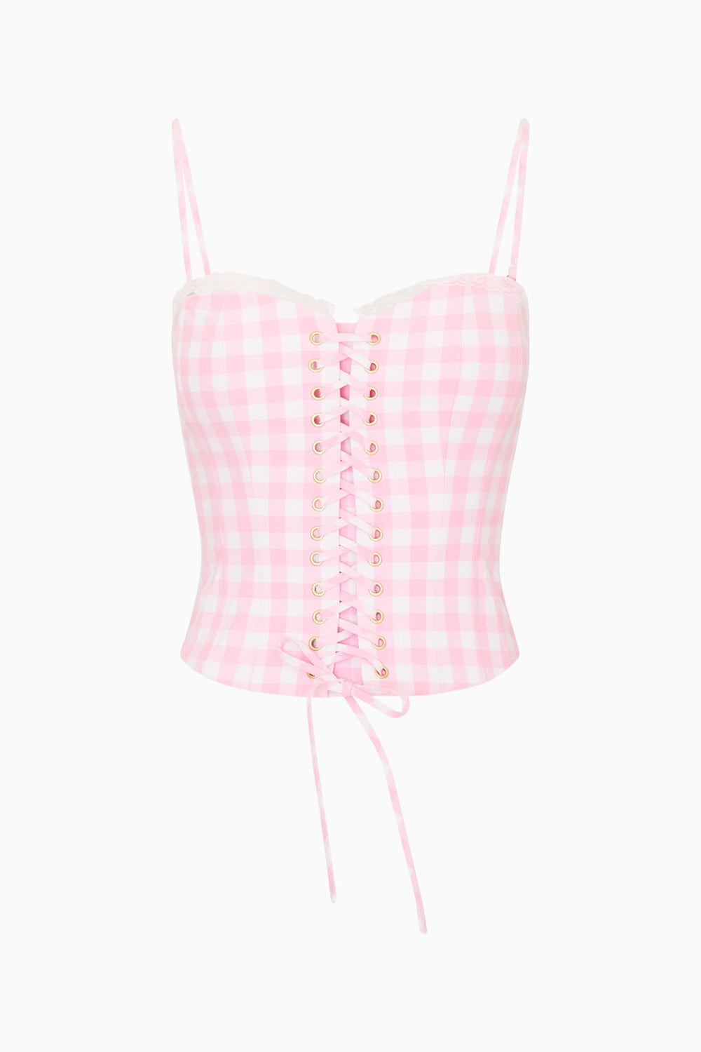 Bensen Cotton Gingham Bustier | Loveshackfancy US