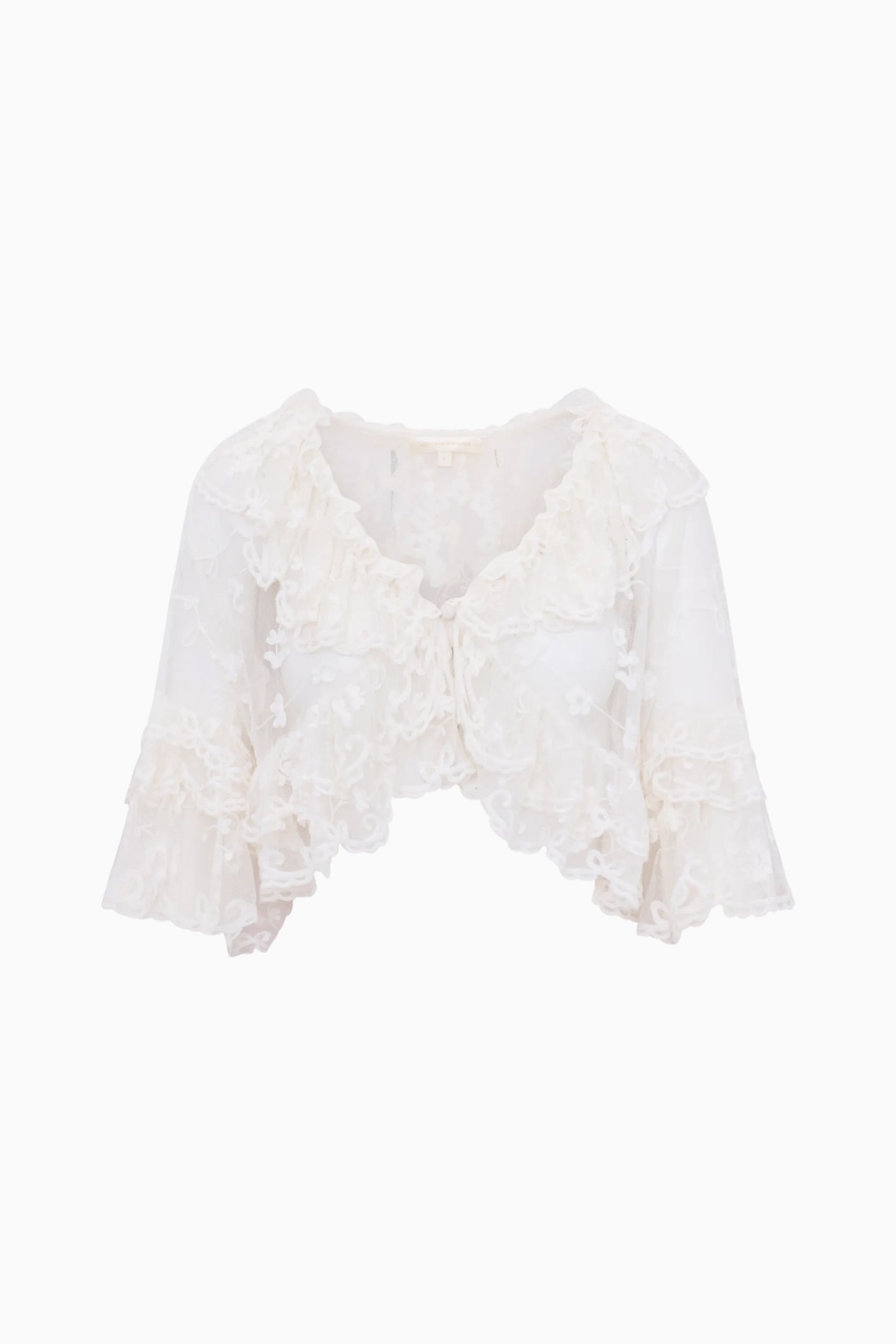 Vessia Sheer Embroidered Mesh Top | Loveshackfancy for sale
