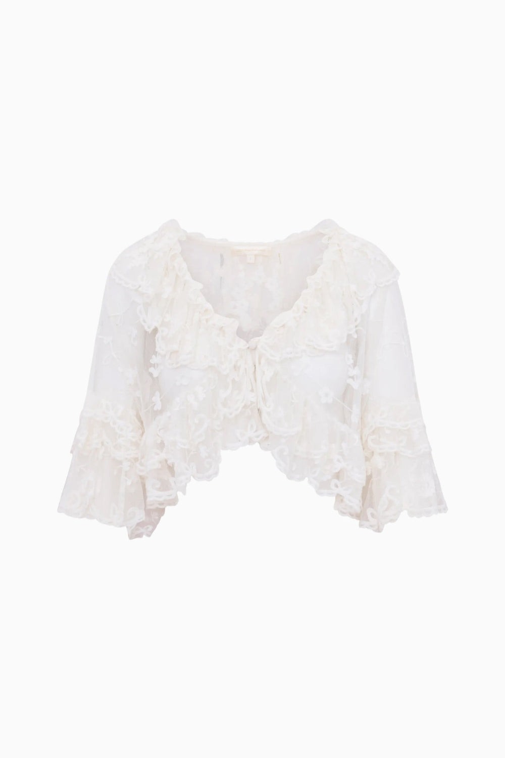 Vessia Sheer Embroidered Mesh Top | Loveshackfancy for sale