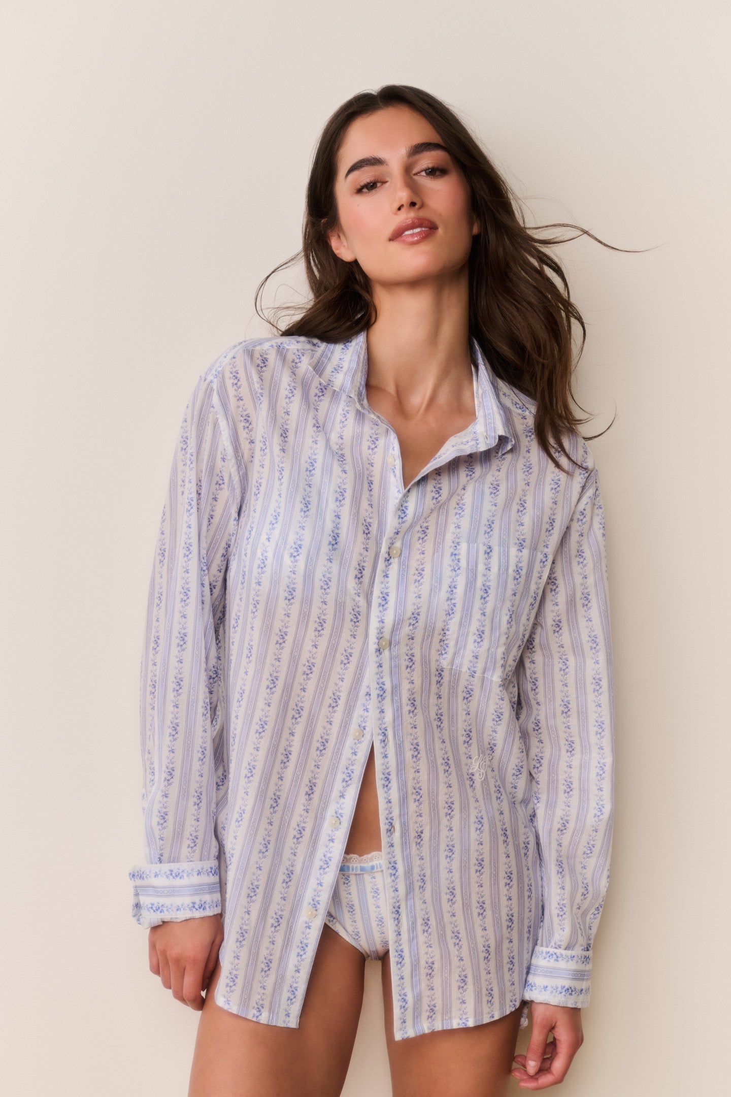 Hudley Floral Cotton Unisex Shirt | Loveshackfancy US