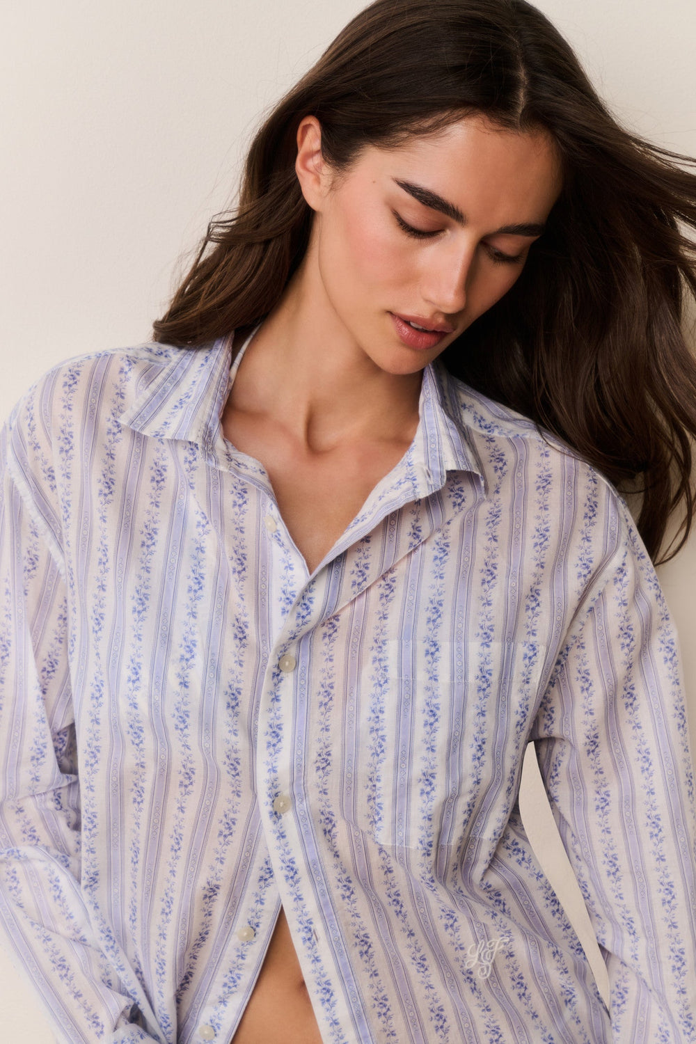 Hudley Floral Cotton Unisex Shirt | Loveshackfancy US