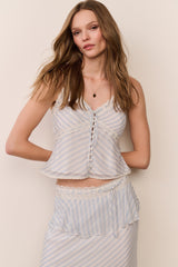 Anika Chiffon Striped Cami Top | Loveshackfancy outlet