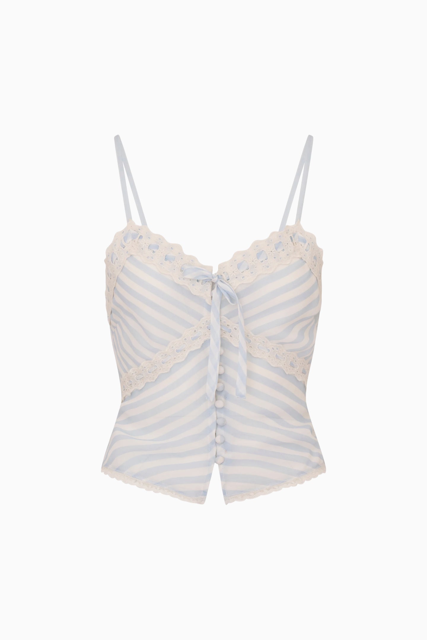 Anika Chiffon Striped Cami Top | Loveshackfancy outlet