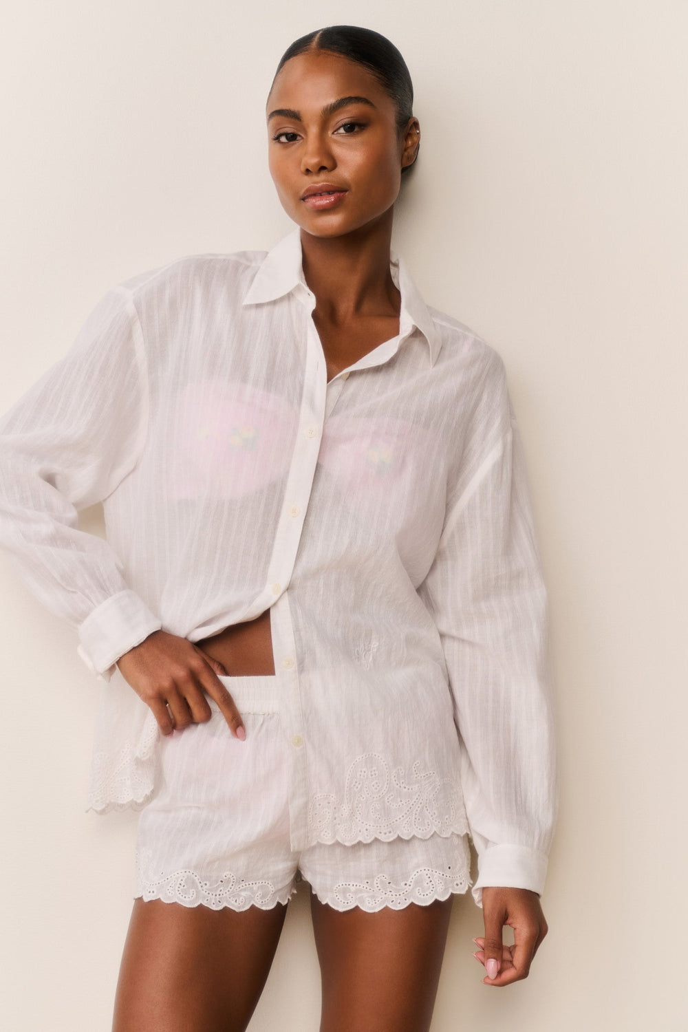 Montane Embroidered Cotton Shirt | Loveshackfancy discount