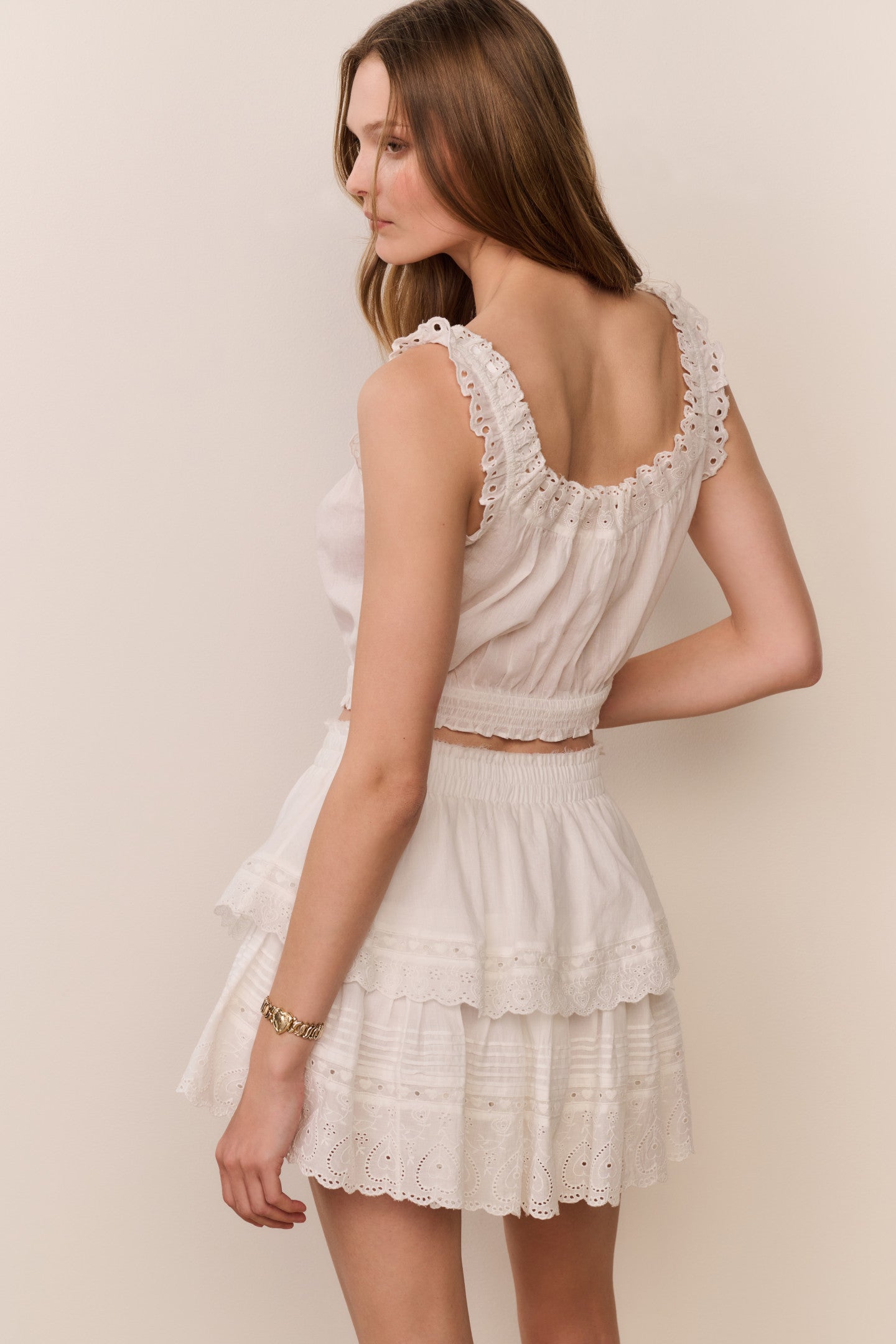 Lupo Heart Eyelet Crop Top | Loveshackfancy outlet