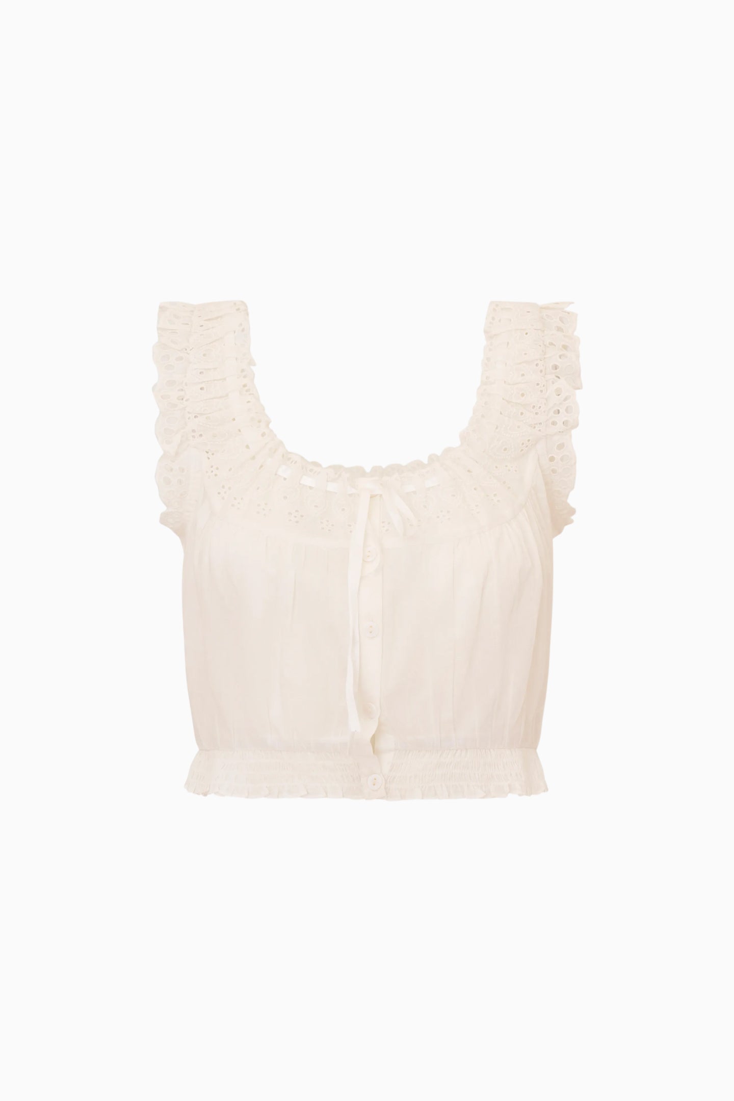 Lupo Heart Eyelet Crop Top | Loveshackfancy outlet