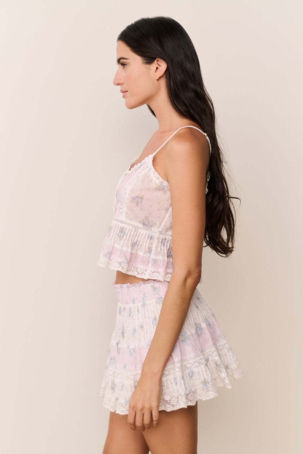Aleni Mixed Print Cotton Top | Loveshackfancy sale
