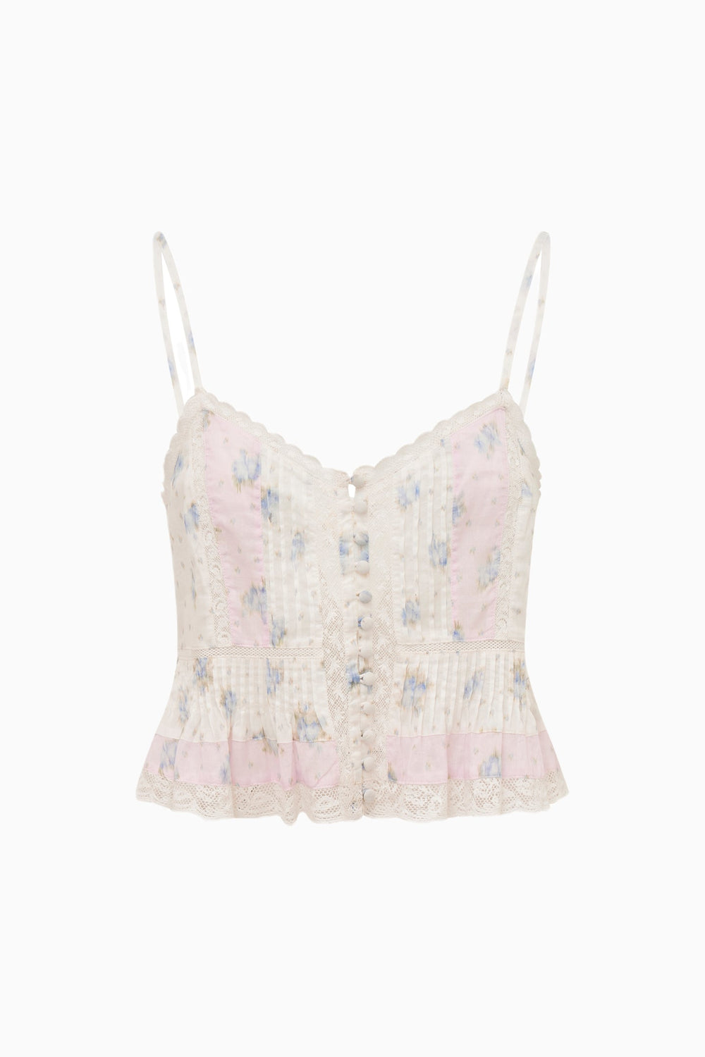 Aleni Mixed Print Cotton Top | Loveshackfancy sale