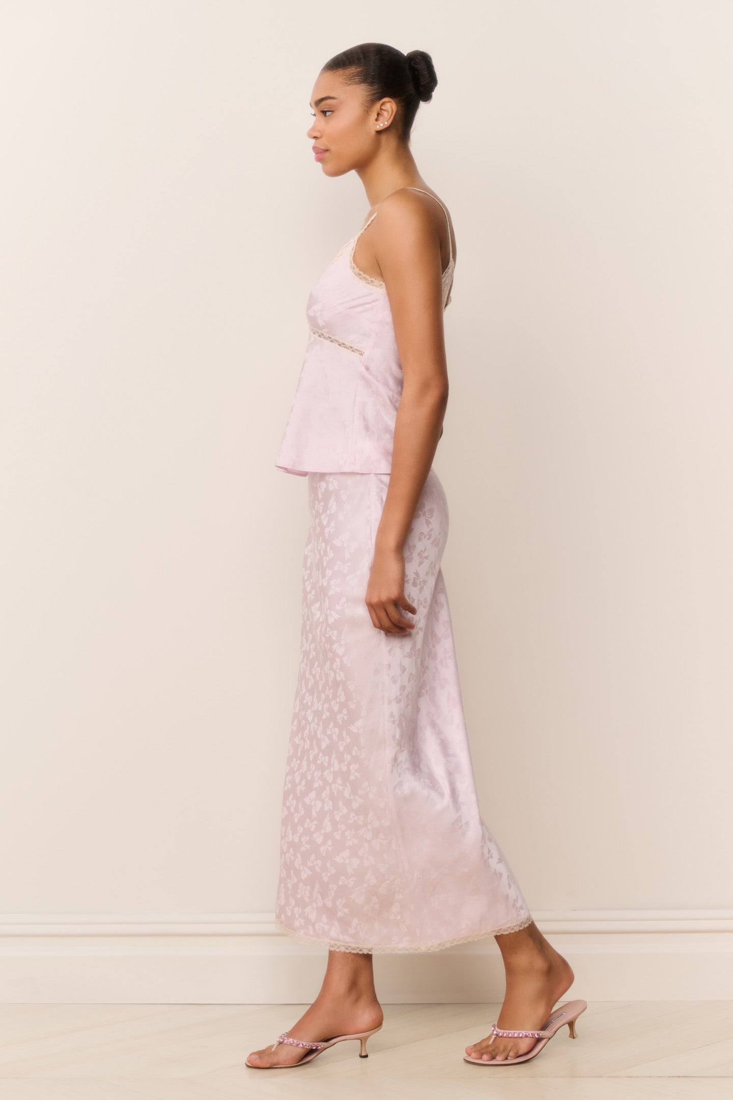 Lirena Silk-Blend Bow Jacquard Top | Loveshackfancy near me
