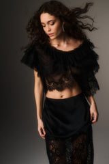 Vienne Lace Chiffon Top | Loveshackfancy discount